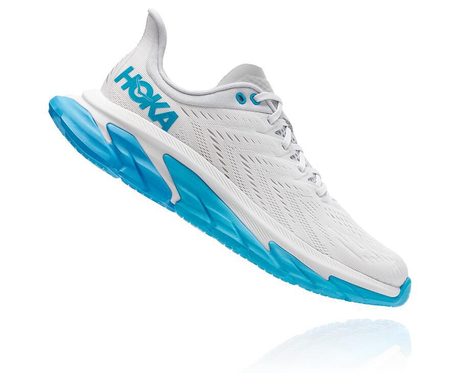 Hoka One One Koşu Ayakkabısı Erkek Beyaz/Mavi - Clifton Edge - ZS7635049